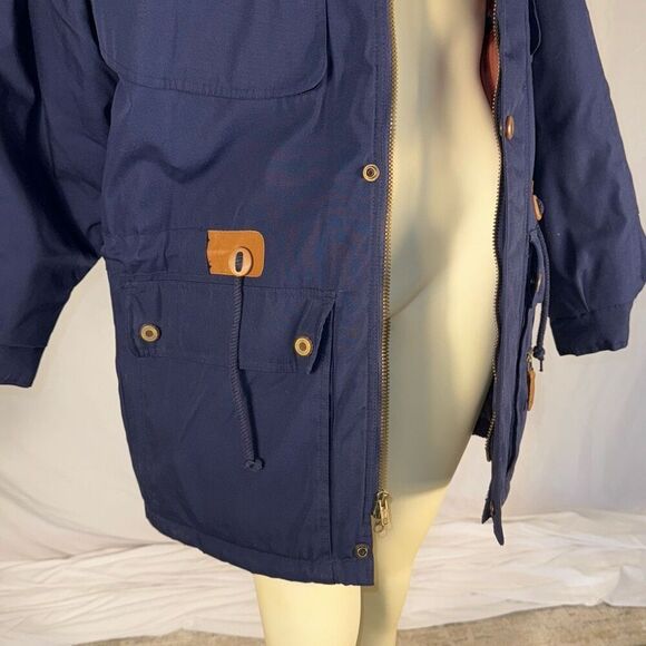 Vintage Blue Severn London Fog Mens Insulated Parka Coat Size Medium - Picture 2 of 13